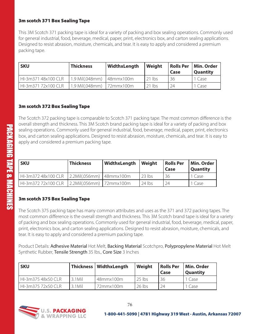 U.S. Packaging & Wrapping Packaging Products Catalog Weekly Ad January 1 - December 31, 2026
