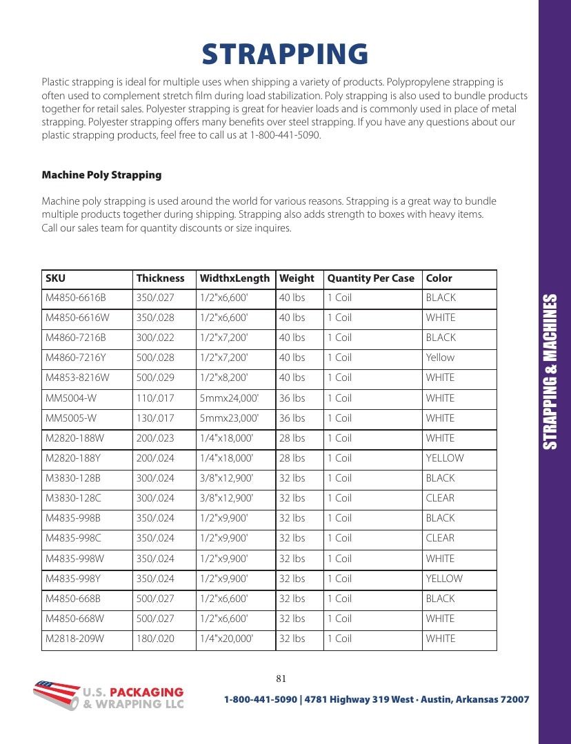 U.S. Packaging & Wrapping Packaging Products Catalog Weekly Ad January 1 - December 31, 2026