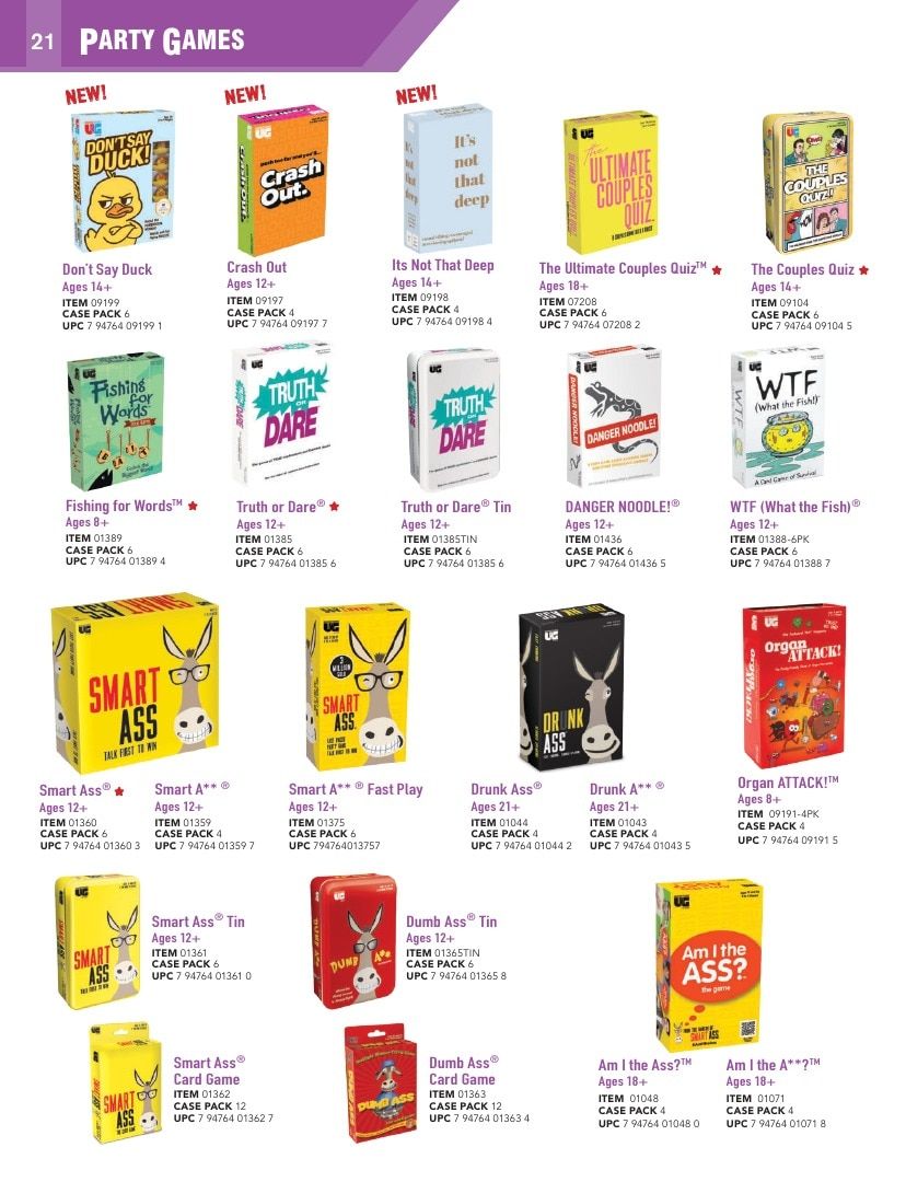 University Games Annual Games Catalog Weekly Ad January 1 - December 31, 2026