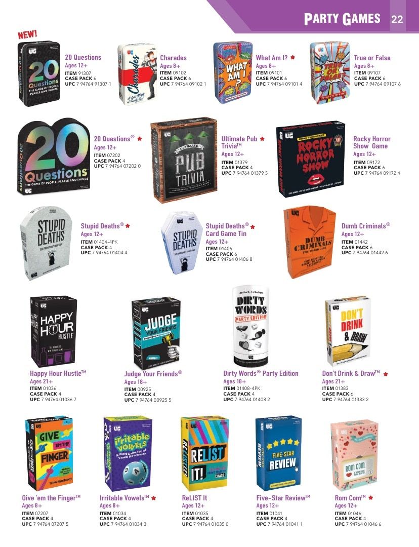 University Games Annual Games Catalog Weekly Ad January 1 - December 31, 2026
