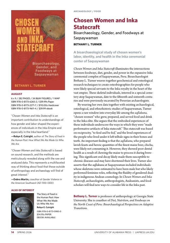 University of Alabama Press Spring Book Catalog Weekly Ad January 1 - December 31, 2026