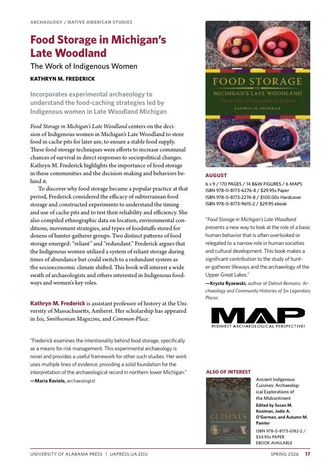 University of Alabama Press Spring Book Catalog Weekly Ad January 1 - December 31, 2026