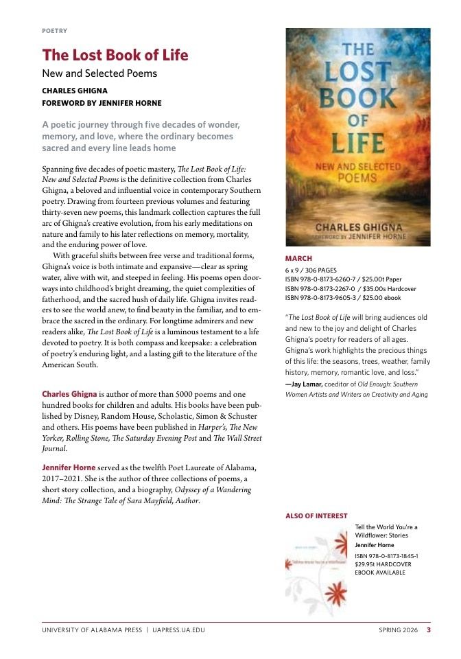 University of Alabama Press Spring Book Catalog Weekly Ad January 1 - December 31, 2026