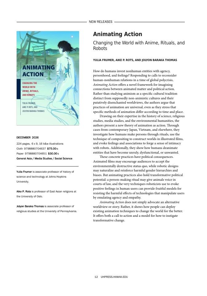 University of Hawai'i Press Fall Book Catalog Weekly Ad January 1 - December 31, 2026