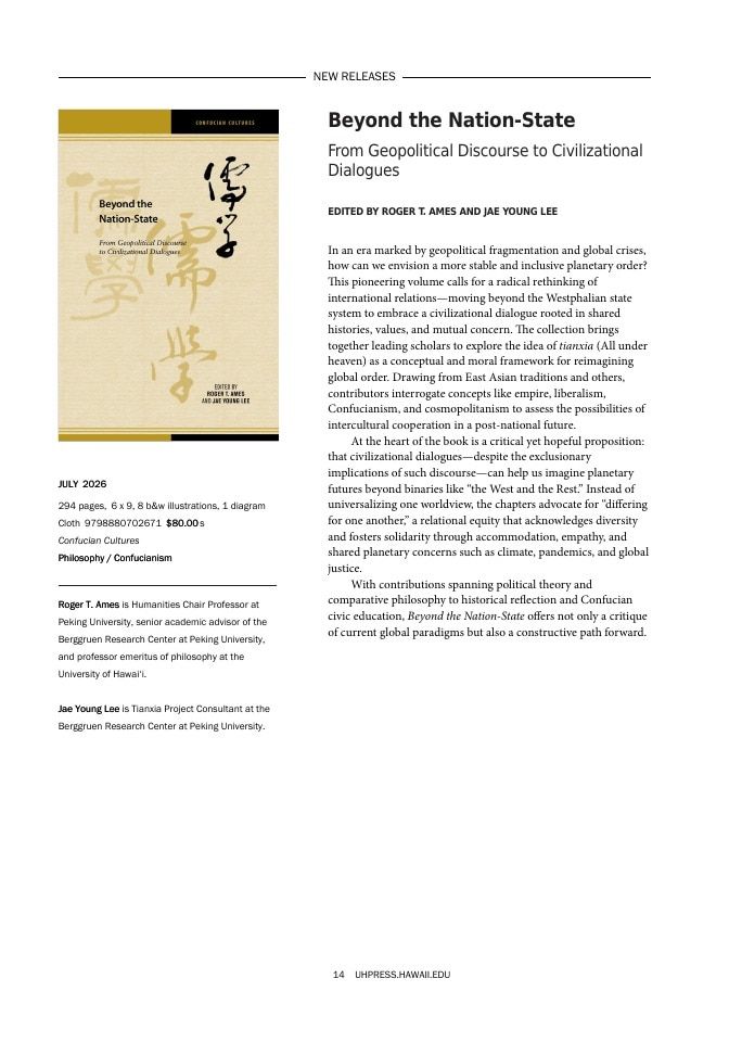 University of Hawai'i Press Fall Book Catalog Weekly Ad January 1 - December 31, 2026