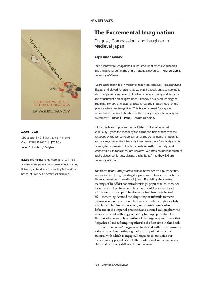 University of Hawai'i Press Fall Book Catalog Weekly Ad January 1 - December 31, 2026