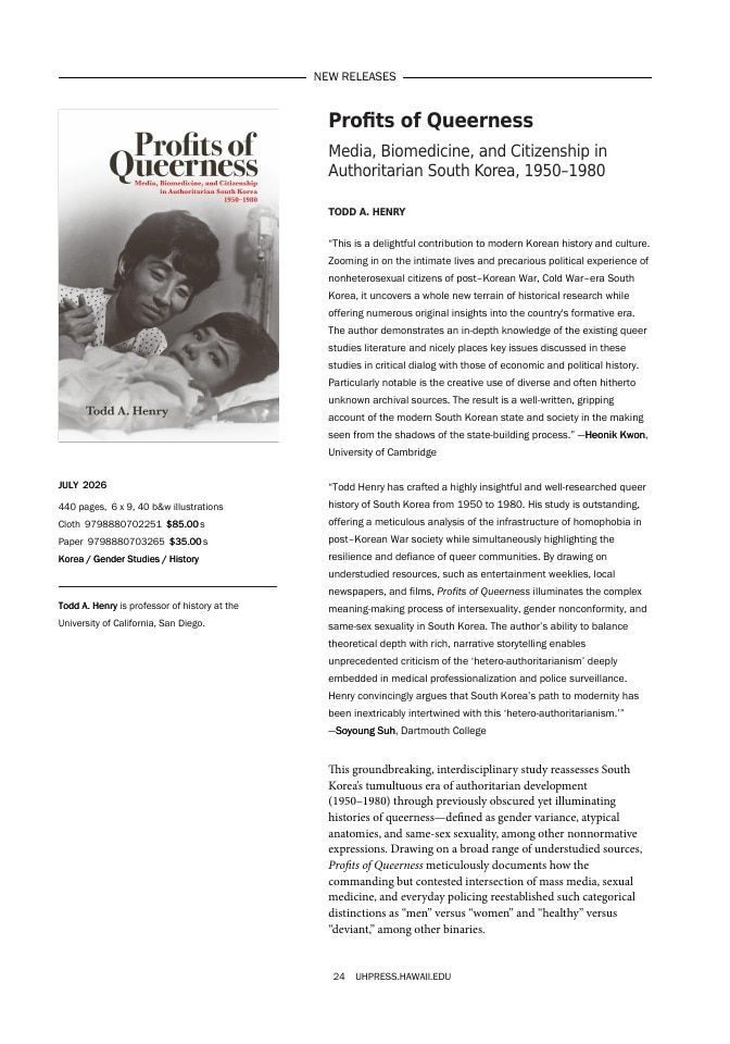 University of Hawai'i Press Fall Book Catalog Weekly Ad January 1 - December 31, 2026