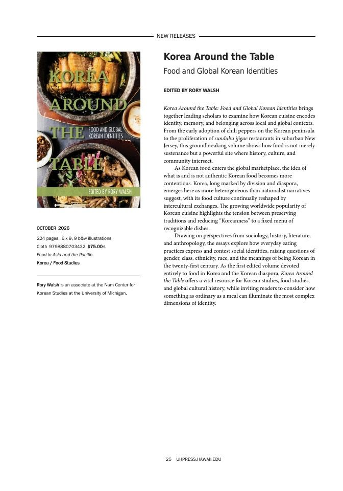 University of Hawai'i Press Fall Book Catalog Weekly Ad January 1 - December 31, 2026