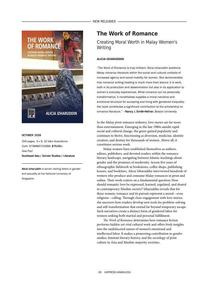 University of Hawai'i Press Fall Book Catalog Weekly Ad January 1 - December 31, 2026