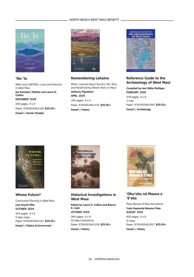 University of Hawai'i Press Fall Book Catalog Weekly Ad January 1 - December 31, 2026