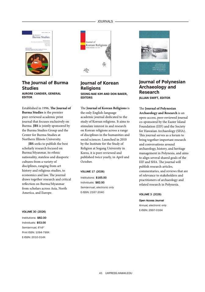University of Hawai'i Press Fall Book Catalog Weekly Ad January 1 - December 31, 2026