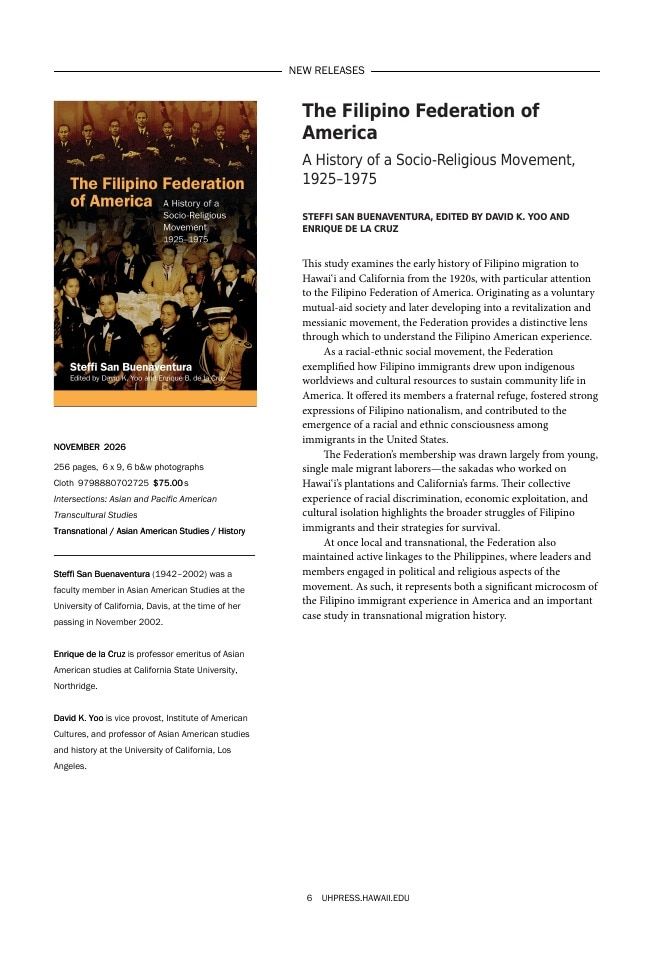University of Hawai'i Press Fall Book Catalog Weekly Ad January 1 - December 31, 2026