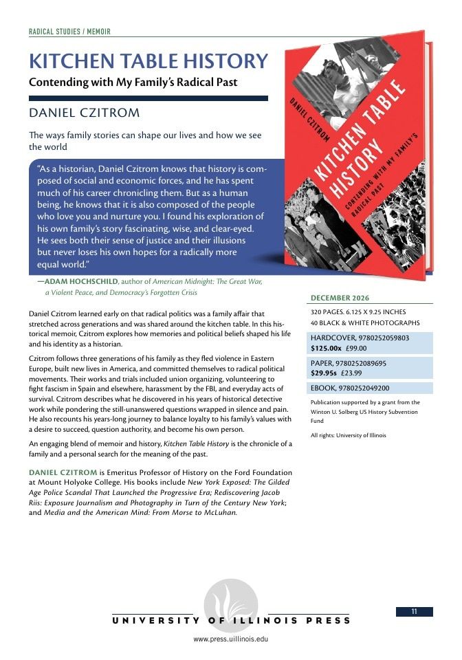 University of Illinois Press Fall Books Catalog Weekly Ad January 1 - December 31, 2026