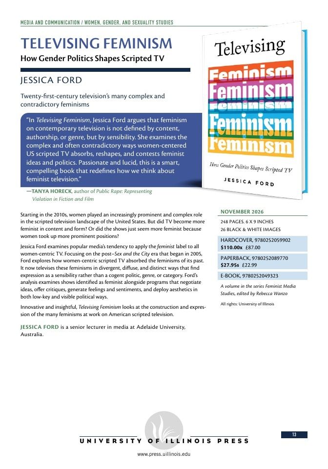 University of Illinois Press Fall Books Catalog Weekly Ad January 1 - December 31, 2026