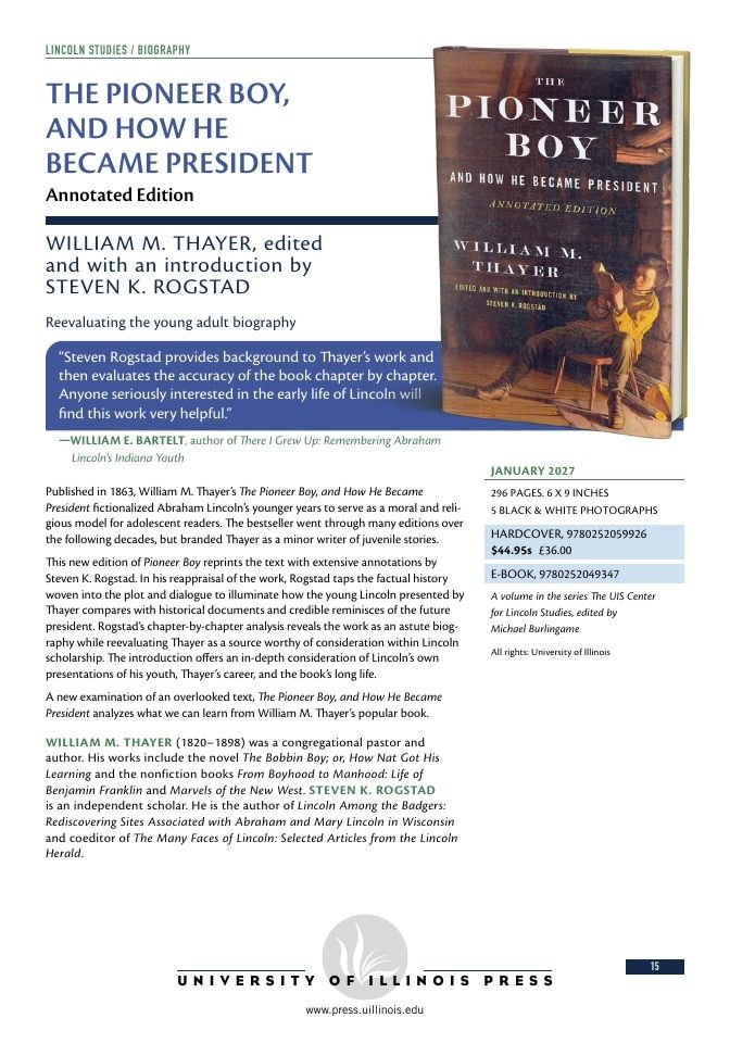 University of Illinois Press Fall Books Catalog Weekly Ad January 1 - December 31, 2026