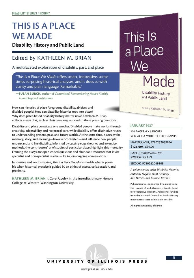 University of Illinois Press Fall Books Catalog Weekly Ad January 1 - December 31, 2026