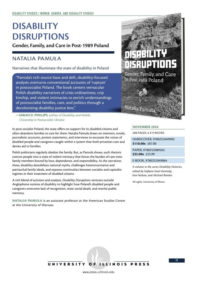 University of Illinois Press Fall Books Catalog Weekly Ad January 1 - December 31, 2026