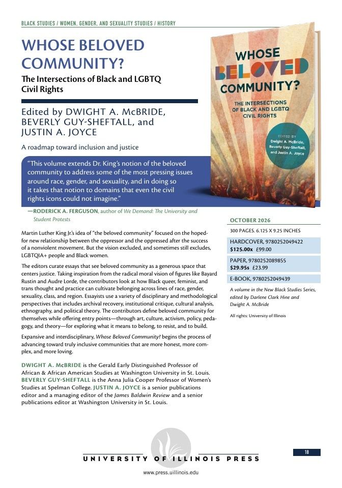 University of Illinois Press Fall Books Catalog Weekly Ad January 1 - December 31, 2026