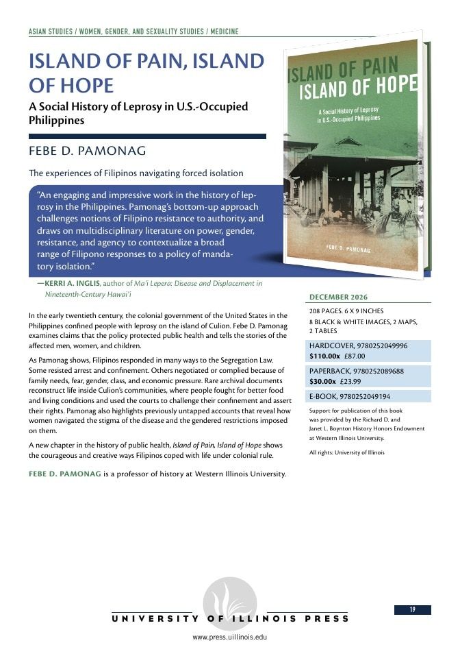 University of Illinois Press Fall Books Catalog Weekly Ad January 1 - December 31, 2026