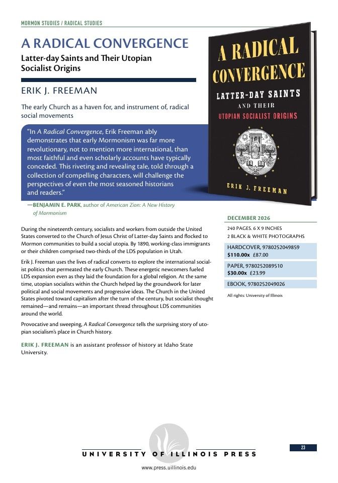 University of Illinois Press Fall Books Catalog Weekly Ad January 1 - December 31, 2026