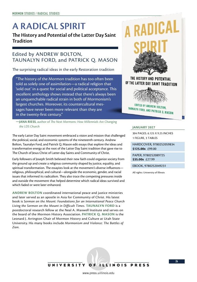 University of Illinois Press Fall Books Catalog Weekly Ad January 1 - December 31, 2026