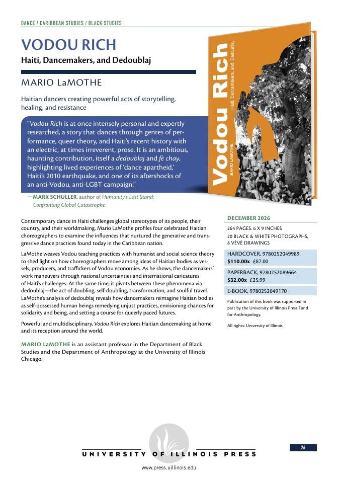 University of Illinois Press Fall Books Catalog Weekly Ad January 1 - December 31, 2026