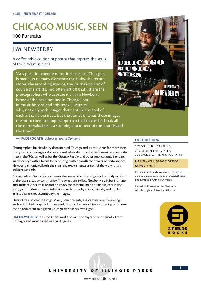 University of Illinois Press Fall Books Catalog Weekly Ad January 1 - December 31, 2026