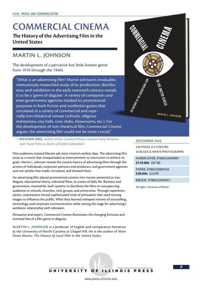 University of Illinois Press Fall Books Catalog Weekly Ad January 1 - December 31, 2026