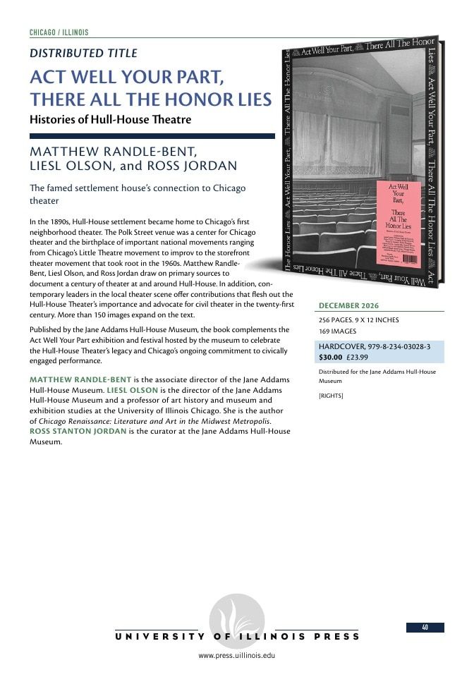 University of Illinois Press Fall Books Catalog Weekly Ad January 1 - December 31, 2026