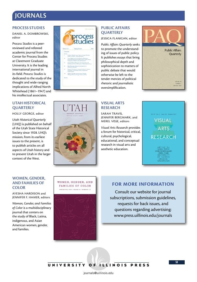 University of Illinois Press Fall Books Catalog Weekly Ad January 1 - December 31, 2026