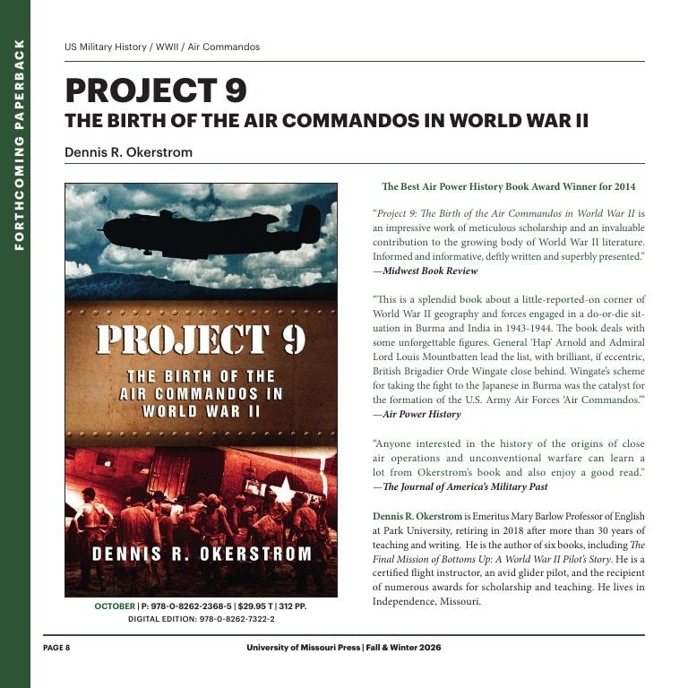 University of Missouri Press Fall Book Catalog Weekly Ad January 1 - December 31, 2026