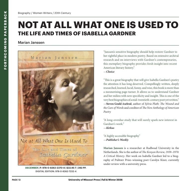 University of Missouri Press Fall Book Catalog Weekly Ad January 1 - December 31, 2026