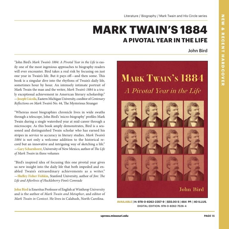 University of Missouri Press Fall Book Catalog Weekly Ad January 1 - December 31, 2026