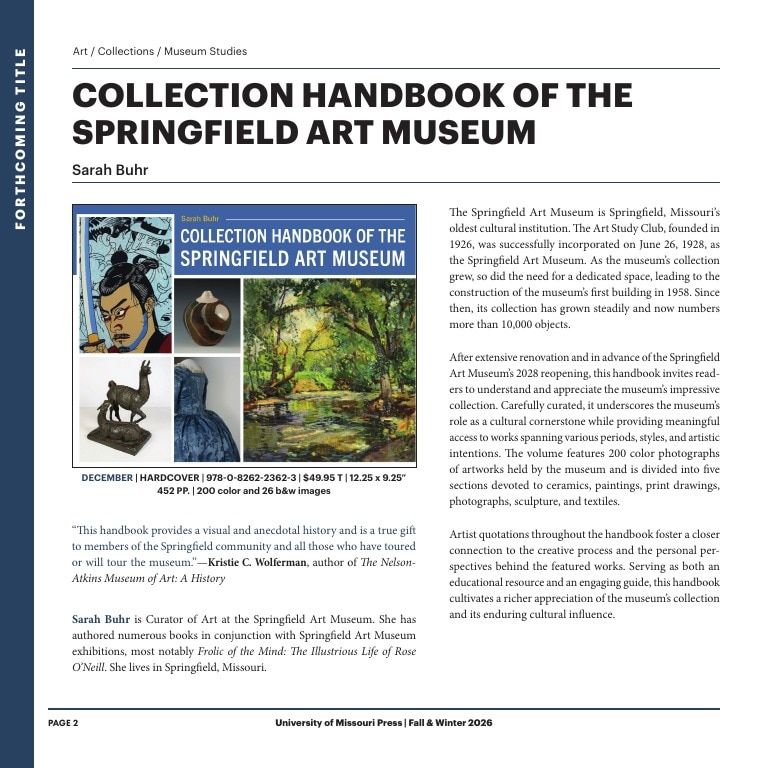 University of Missouri Press Fall Book Catalog Weekly Ad January 1 - December 31, 2026