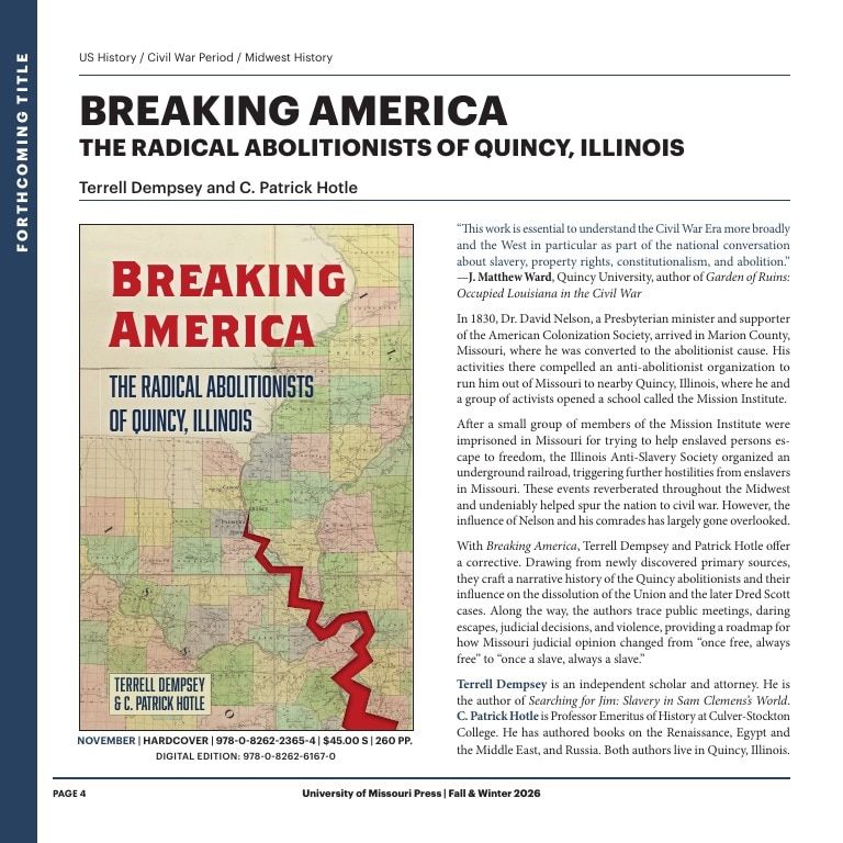 University of Missouri Press Fall Book Catalog Weekly Ad January 1 - December 31, 2026