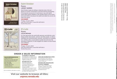 University of Nevada Press Fall Book Catalog Weekly Ad January 1 - December 31, 2026