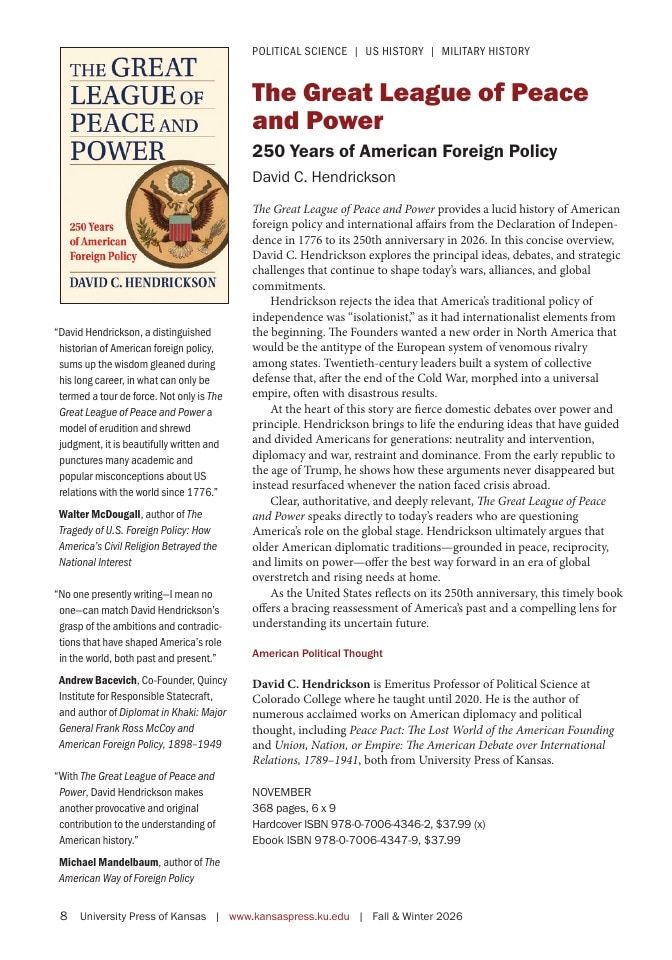 University Press of Kansas Fall and Winter Books Catalog Weekly Ad January 1 - December 31, 2026