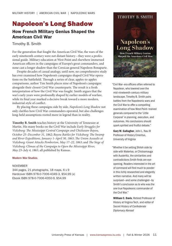 University Press of Kansas Fall and Winter Books Catalog Weekly Ad January 1 - December 31, 2026