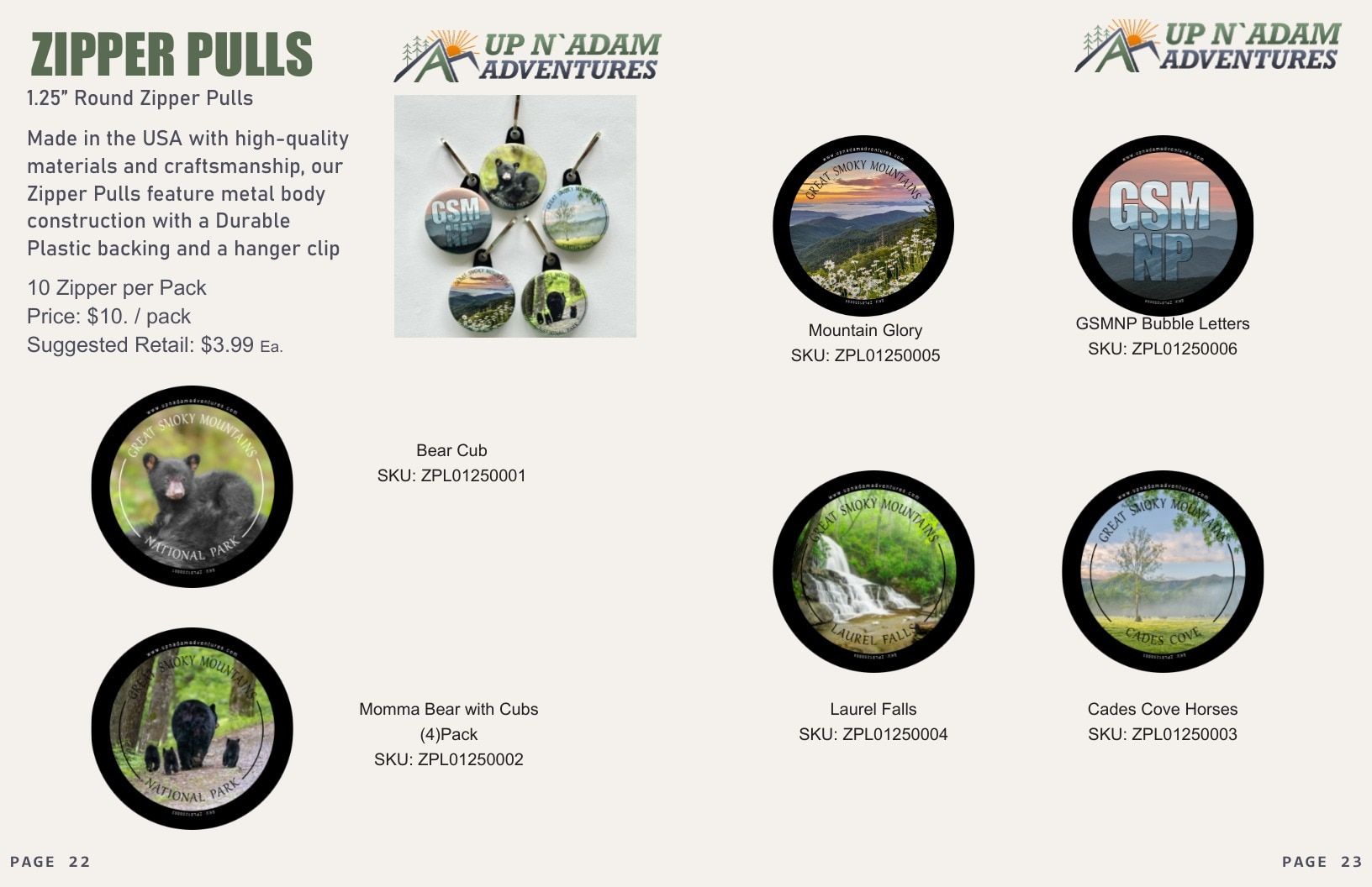 Up N' Adam Adventures Smoky Mountain Merchandise Catalog Weekly Ad January 1 - December 31, 2026