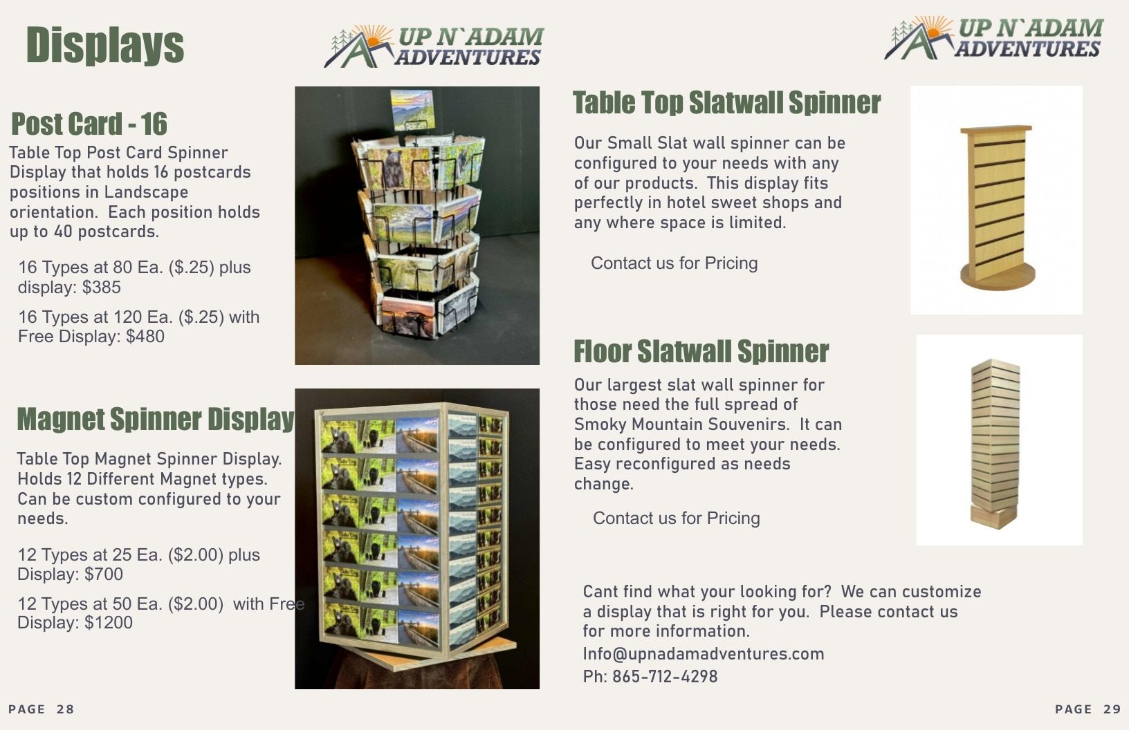 Up N' Adam Adventures Smoky Mountain Merchandise Catalog Weekly Ad January 1 - December 31, 2026