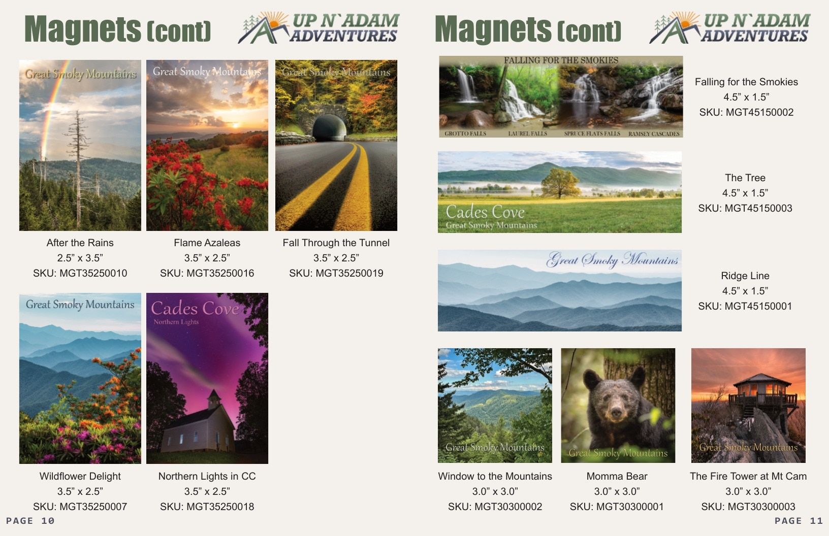 Up N' Adam Adventures Smoky Mountain Merchandise Catalog Weekly Ad January 1 - December 31, 2026
