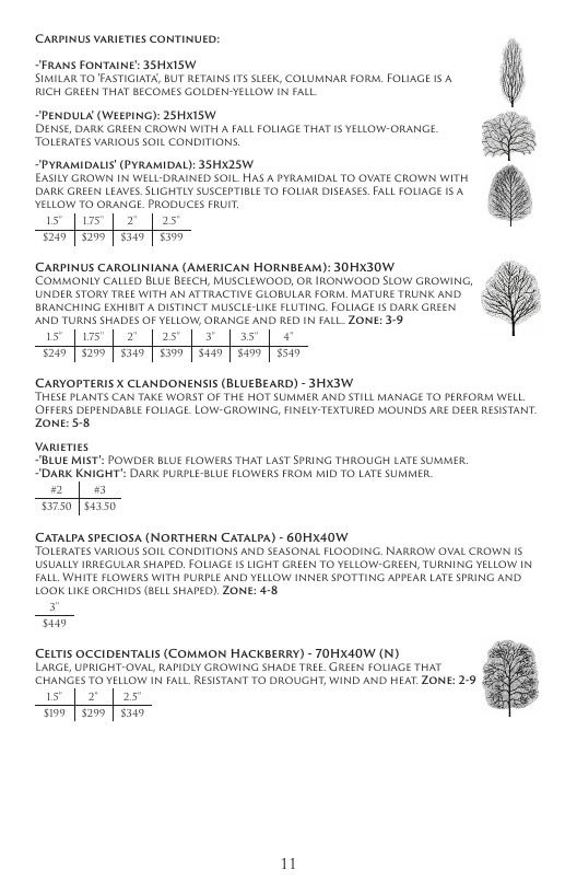 Aspinall's Tree Nursery Nursery Catalog Weekly Ad January 1 - December 31, 2026