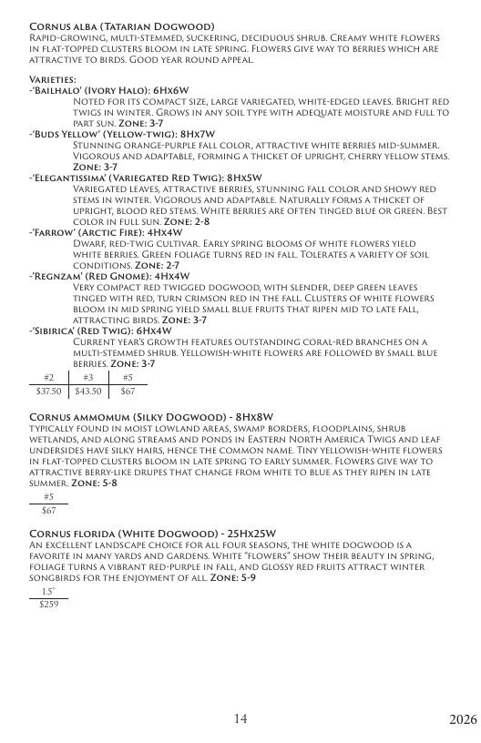 Aspinall's Tree Nursery Nursery Catalog Weekly Ad January 1 - December 31, 2026