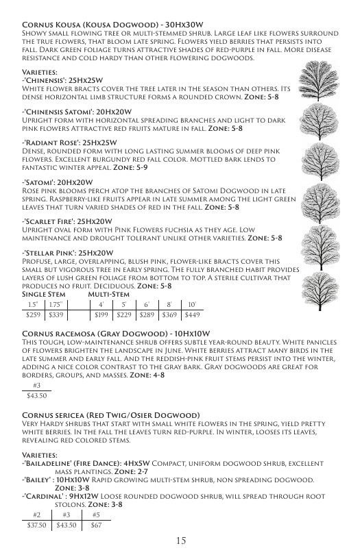Aspinall's Tree Nursery Nursery Catalog Weekly Ad January 1 - December 31, 2026