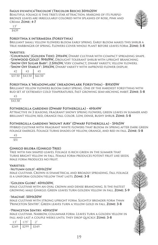 Aspinall's Tree Nursery Nursery Catalog Weekly Ad January 1 - December 31, 2026