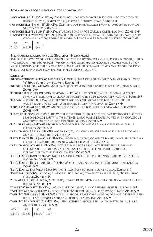 Aspinall's Tree Nursery Nursery Catalog Weekly Ad January 1 - December 31, 2026