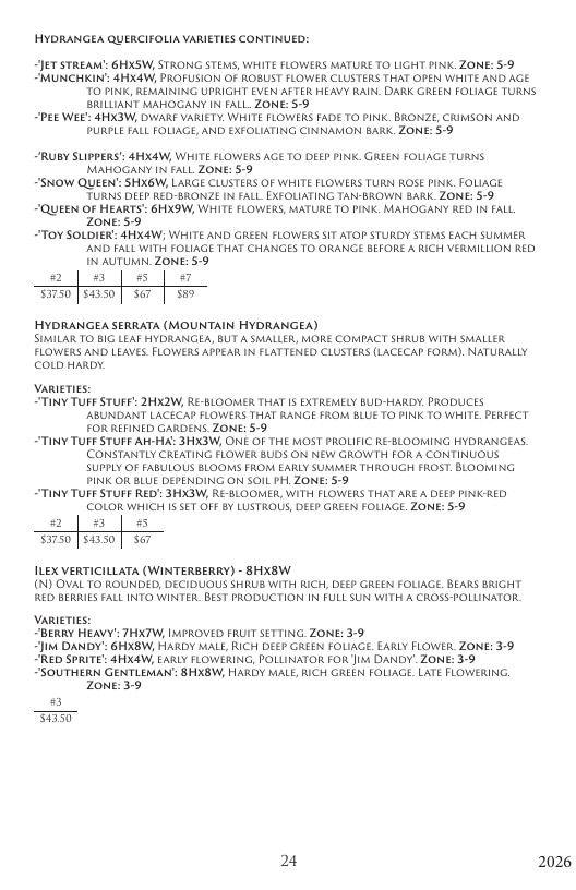 Aspinall's Tree Nursery Nursery Catalog Weekly Ad January 1 - December 31, 2026