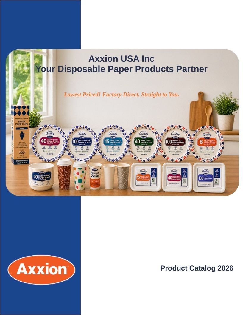Axxion USA Disposable Paper Products Catalog Weekly Ad January 1 - December 31, 2026
