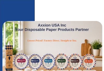 Axxion USA Disposable Paper Products Catalog Weekly Ad January 1 - December 31, 2026