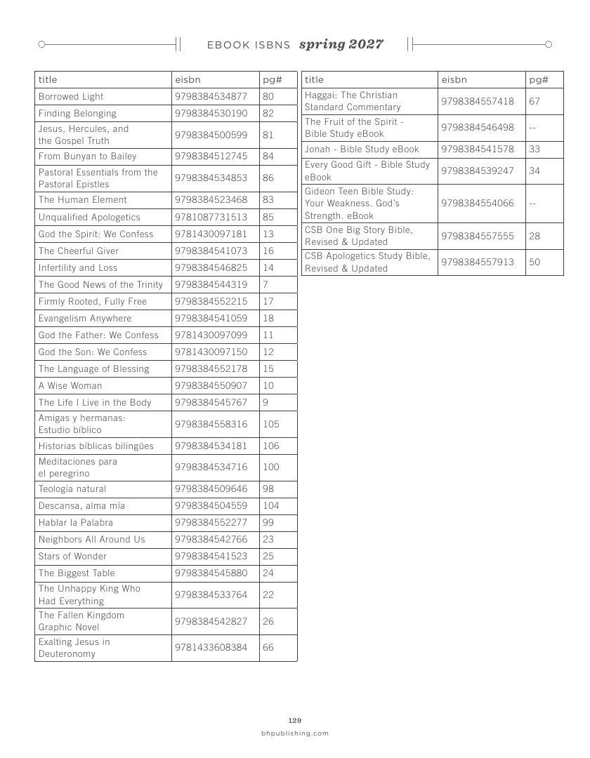 B&H Publishing Spring New Release Catalog Weekly Ad January 1, 2026 - December 31, 2027